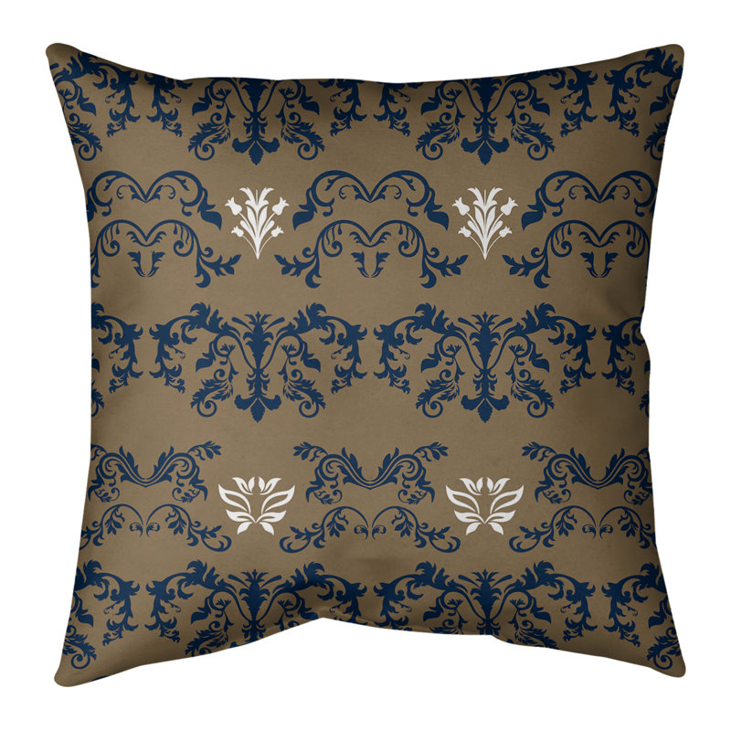 Housse de coussin St Louis Football Baroque, Brun / marine / blanc, Croisé en coton, 20 po X 20 po