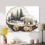 Ours polaire de Gerlando dans un paysage de forêt III - ours, art mural-809658911-809658908