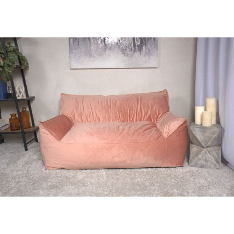2-Seater Oversized Bean Bag Chair With Armrests, Pink