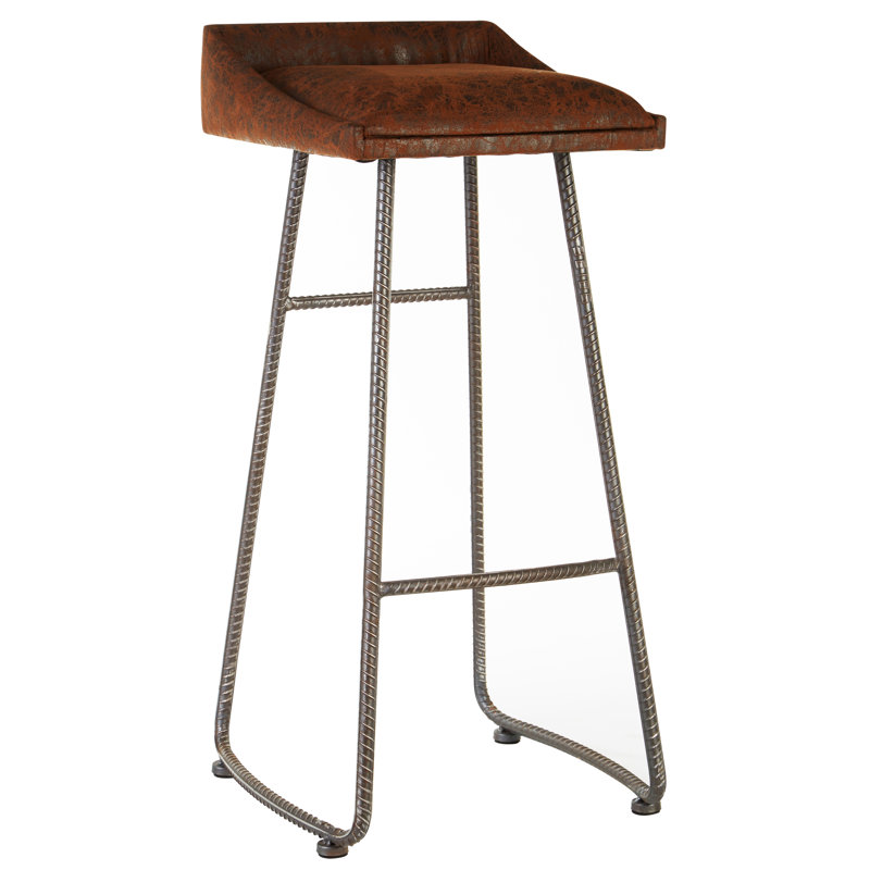 Adele Upholstered Counter Stool with Metal Frame