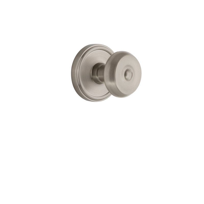 Rosace double avec bouton Grandeur Georgetown Rosette, Nickel satiné