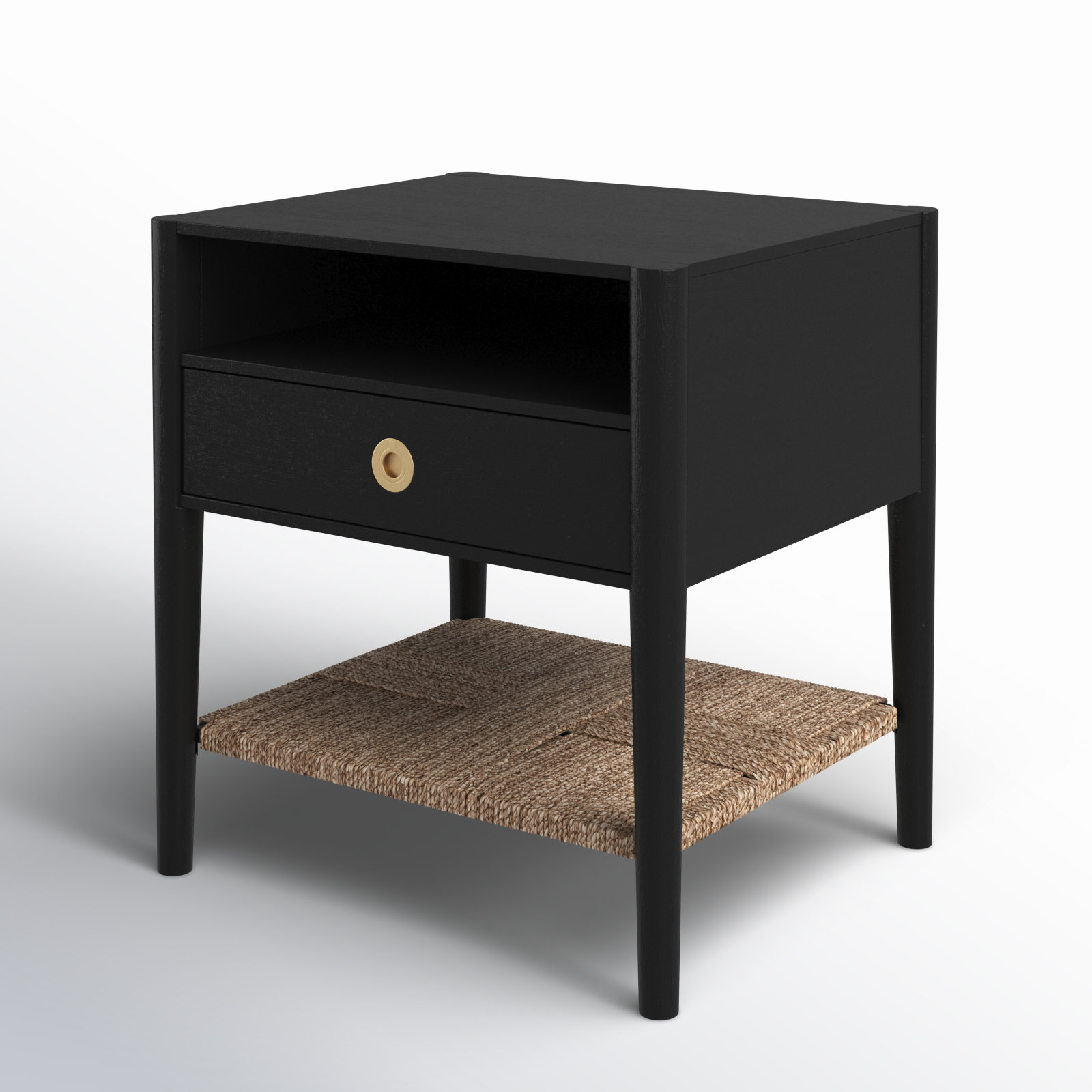 Madeline 1 - Drawer Nightstand, Black