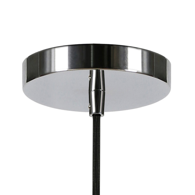 Luminaire suspendu en forme de dôme à 1 lumière Madison, Rouge / nickel poli