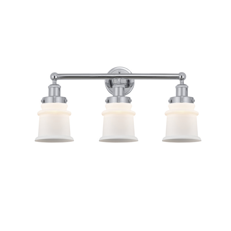 Cailen 3 - Light Dimmable Vanity Light, Matte White, Polished Chrome