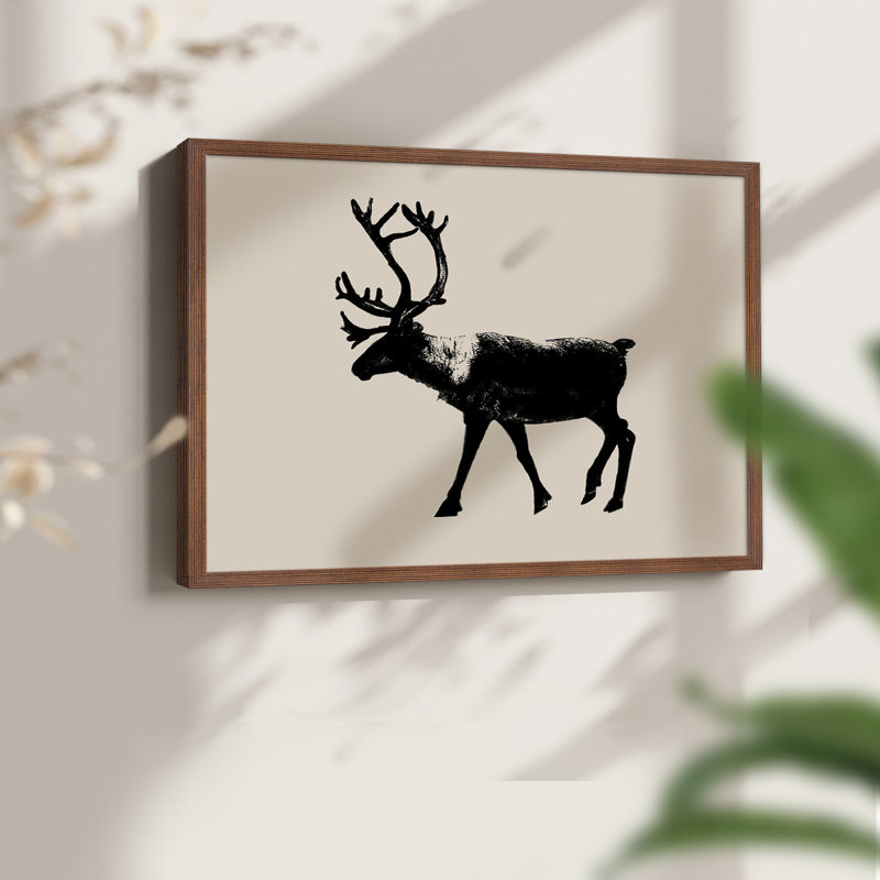 Wild Ambler II -Framed Print - Restickable, H 8 po x l 10 po, Noyer