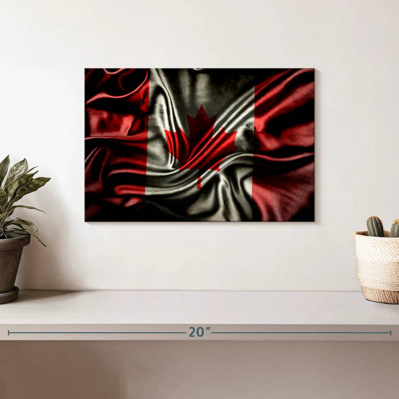 Borges Dark Canada Flag, 8" H x 12" W