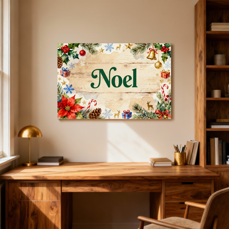 Décoration de Noël Noël, H 20 po x l 30 po