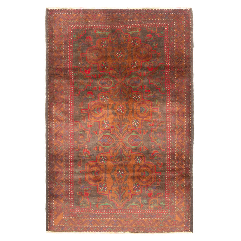 Teimani  Grey Rug 3'8" x 5'11"