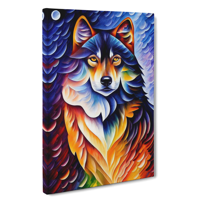 Wolf Portrait No.1 - Wrapped Canvas Print, 60cm H x 40cm W x 3cm D