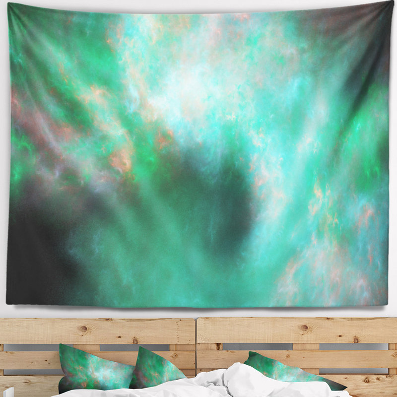 Tapisserie bleu ciel transparent starry abstract perfect, H 32 po x l 39 po