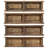 vidaXL Tray Brown 22.44 x 5.91 x 3.54 in Solid Reclaim Wood