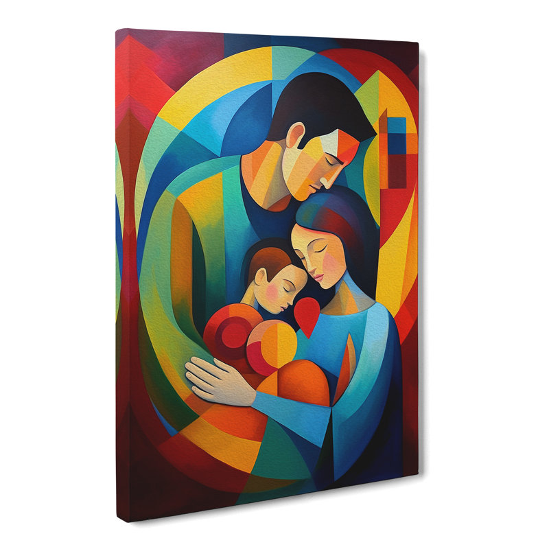 Loving Family Orphism - Wrapped Canvas, 60cm H x 40cm W x 3cm D