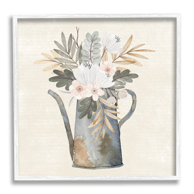 " Weathered Watering Can Garden Blooms "