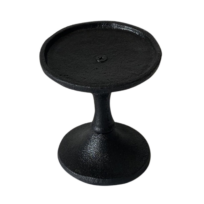 Plat de table en fer, Noir, H 5,12 po x l 4,33 po x P 4,33 po