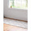 Tapis de style glam à motif géométrique blanc et argenté Glam-70706422