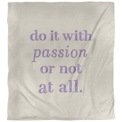 Housse de couette simple avec citation inspiration passion