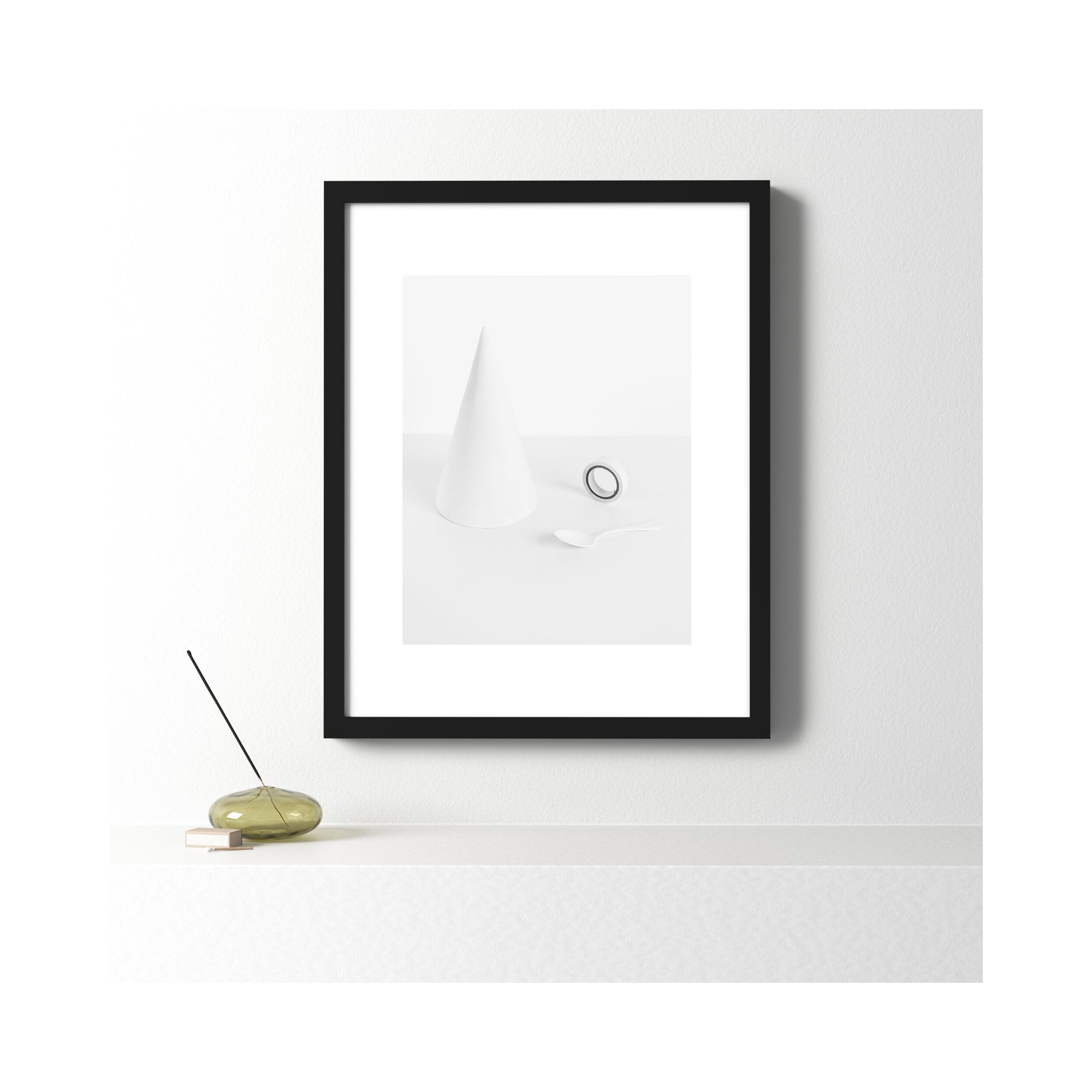 White Still Life 1 by Svetlana Smirnova, Black, 30" H x 24" W x 1.25" D