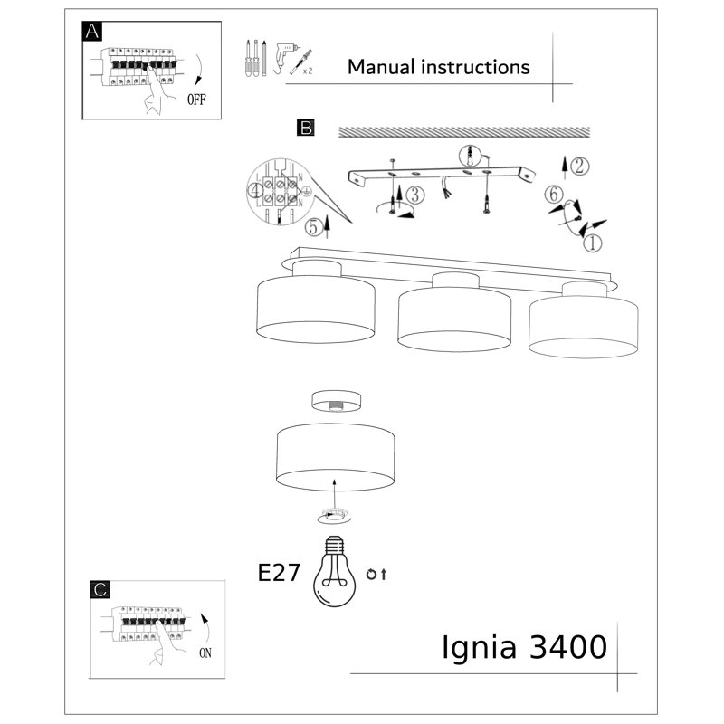 Flush Mount, White