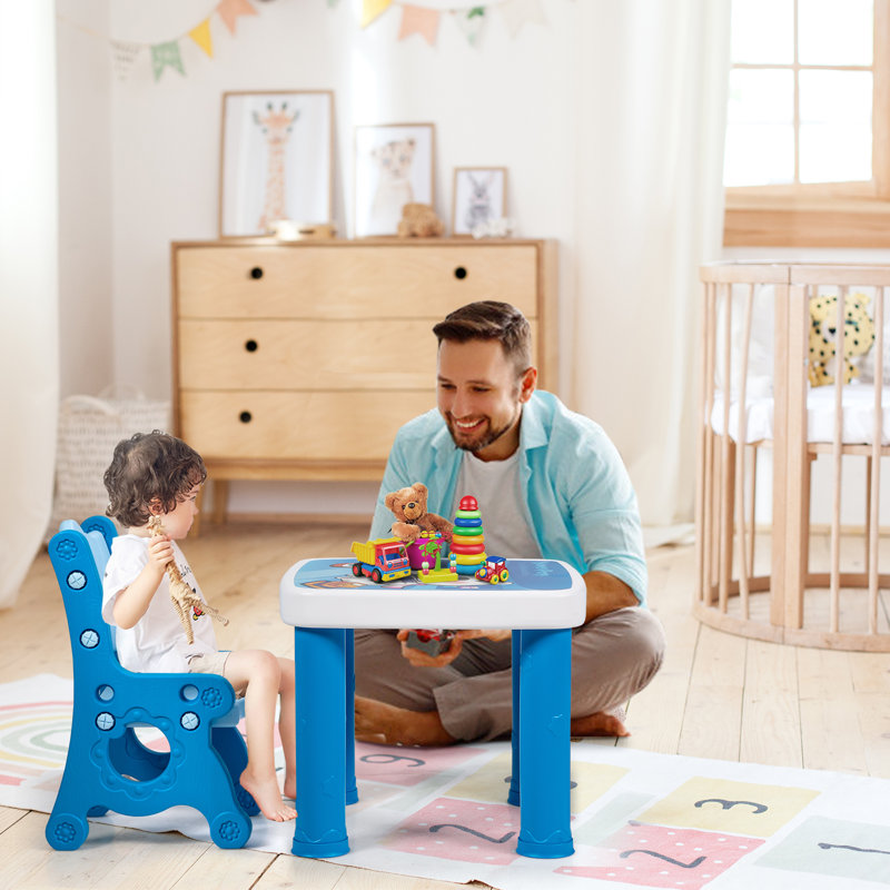 August Kids 3 Piece Square Interactive Table