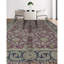 Suruchi Wool Oriental Area Rug in Purple/Black-106954923