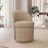 Upholstered Swivel Dining Chair, Boucle Fabric Barrel Kitchen Chair, Wingback Side Chair, Vanity Chair-513384090