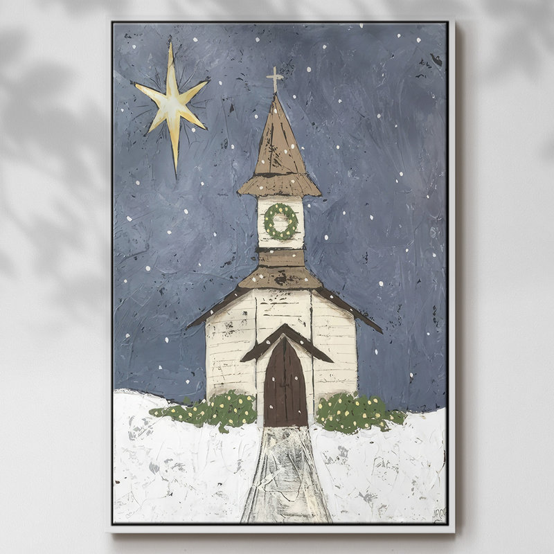 A Silent Night III, reproduction d'art sur toile, Blanc, H 37 po x l 25 po x P 1,5 po