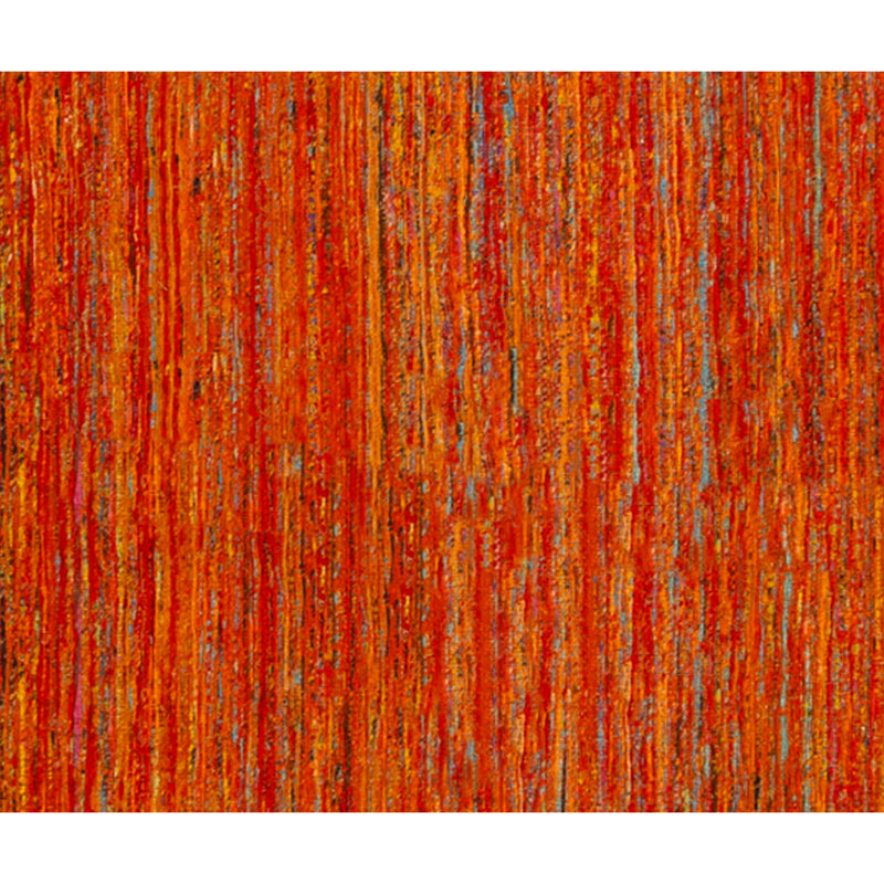 Tapis rouille et multicolore de haute qualité noué à la main