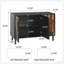 Buffet rustique de style champêtre de 120 cm (47,24 po) avec motif de bois droit, meuble d'appoint moderne