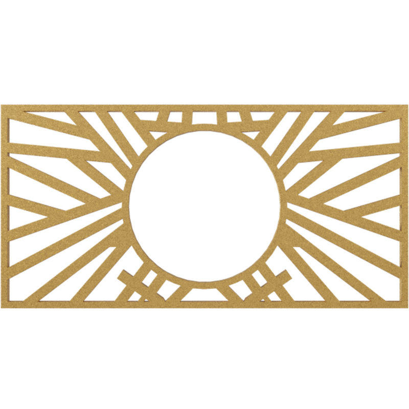 Médaillon de plafond en PVC de qualité architecturale Hoover, H 10 po x l 20 po x P 0,5 po, Or