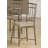 Janice 5 Piece Dining Table Set, Rectangular Top, 4 Chairs, Metal