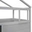 Lit superposé au-dessus de la maison avec escalier et planche de rangement Annjane-118760386