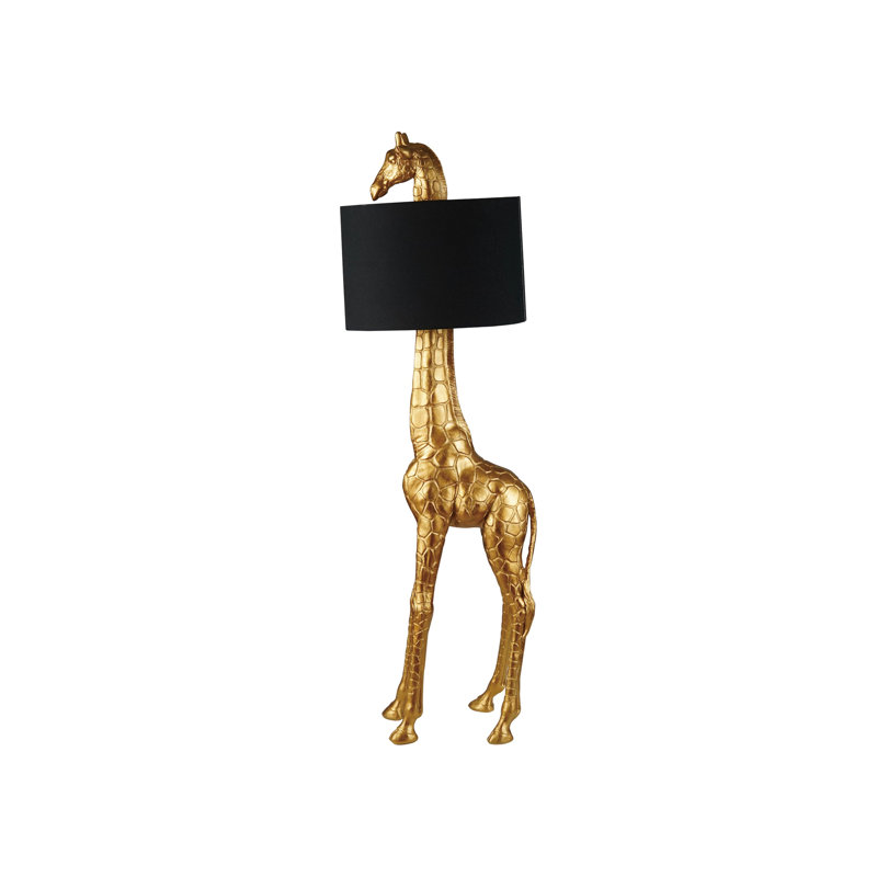 Lampe sur pied en résine girafe