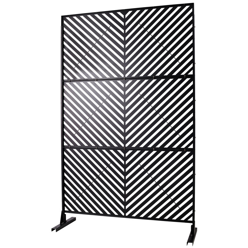 Privacy Screen Durable Steel Modern Design Ideal For Lawn And Garden