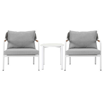 Ensemble de 2 chaises et table d'appoint Yuri