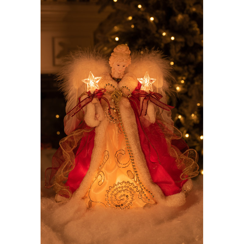 Décoration pour sommet de sapin 10 - Anges légers avec ailes moelleuses