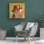 Art mural sur toile tendue - «Tiny Brown Calf» de Rita Kirkman pour décoration de salon, de chambre à coucher ou de bureau - 14 x 14