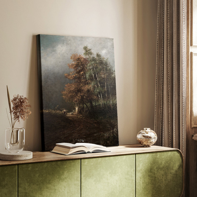 Paysage rétro CL - galerie Cavas, H 60 po x l 40 po
