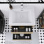Meuble-lavabo mural blanc brillant avec comptoir en résine de pierre et tiroirs à fermeture en douceur-2015434265-2015434262