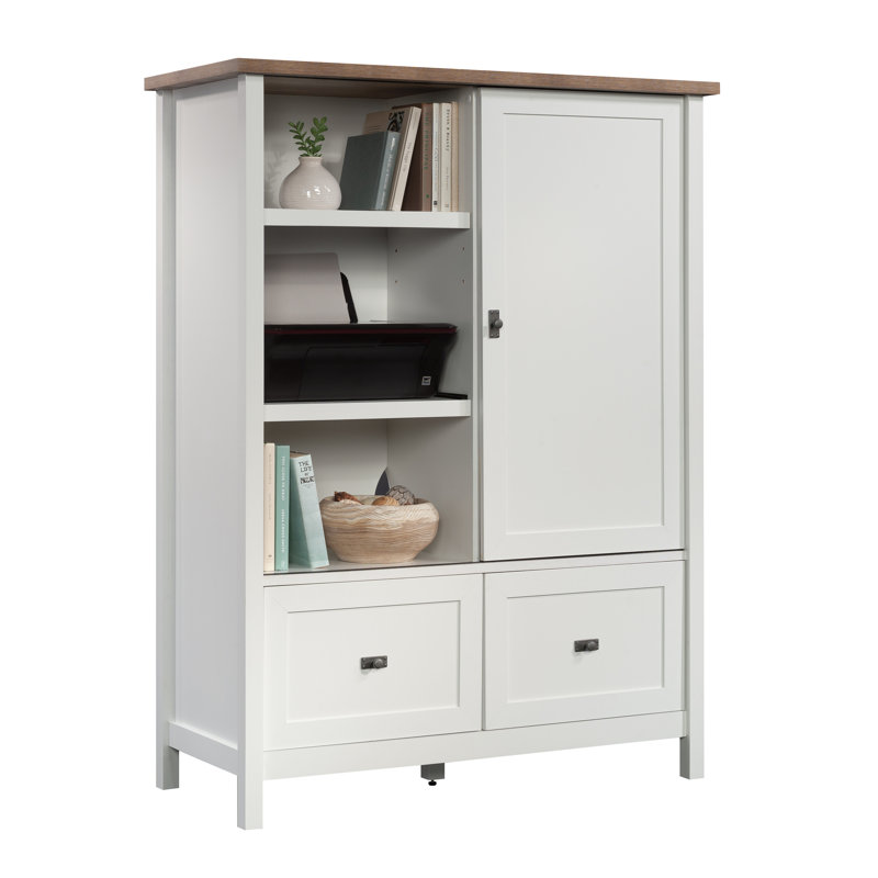 Emmit 42.16'' Wide 2 - Drawer Storage Cabinet with Cable Management