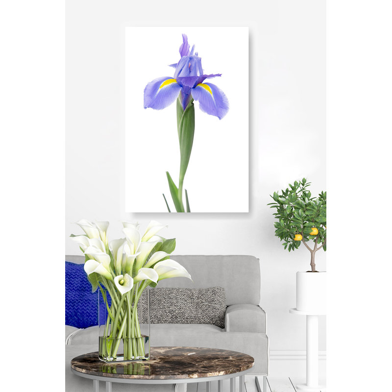 Kerriana - Iris bleu classique - impression sur toile tendue, H 50 po x l 26 po x P 1,5 po