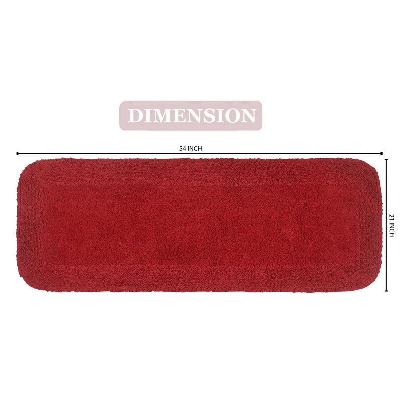 Maytham Bath Rug, Red, Rectangle - 21" W x 54" L