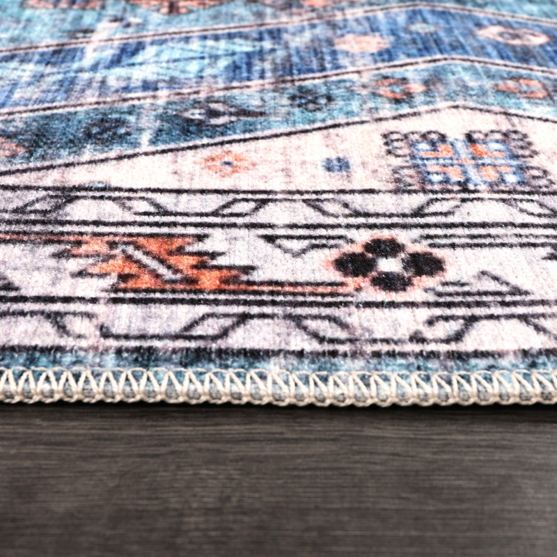 Geometric Cotton and Chenille Flatweave Area Rug, 60 x 100 cm