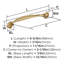 Poignée d'armoire bronze champagne centre à centre 5-1 / 16 po (128 mm) Fairfield - paquet de 25-111778763-111778770