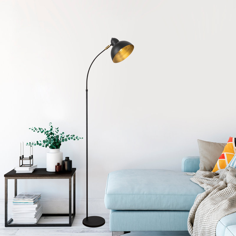63.78'' Arched Floor Lamp, Black