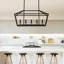 Îlot de cuisine moderne noir mat 5, luminaire suspendu pour la salle à manger, la chambre à coucher, le couloir industriel, le couloir linéaire,