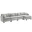 Upholstered 148 " Chenille L-Shaped Sectional with Ottoman-111647556