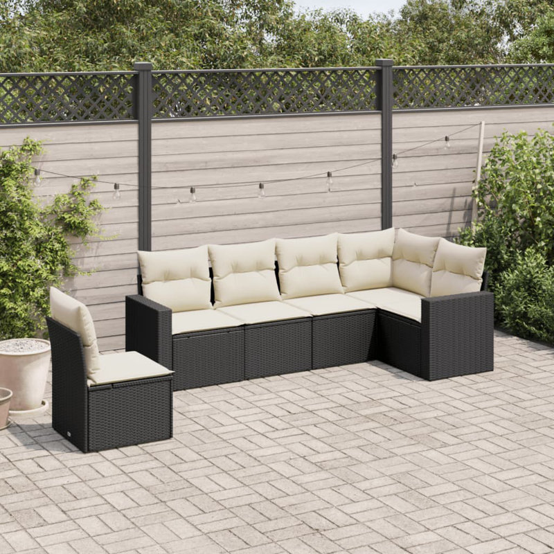 Vidaxl Garden Sofa Set Black