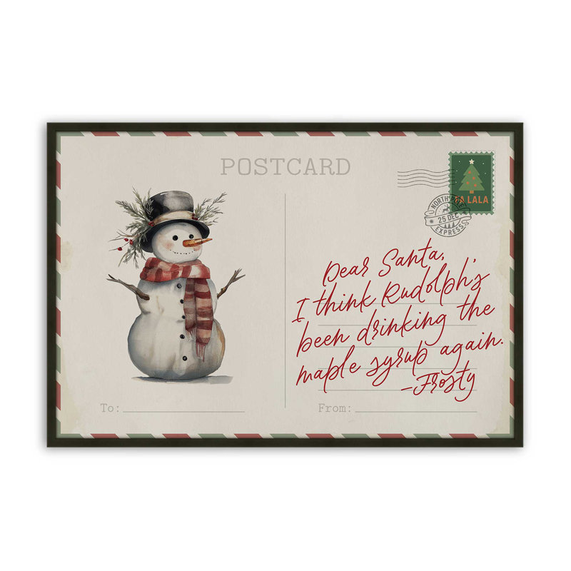 «Frosty’s Little Secret», reproduction d'art, 24 po x 36 po, Noir satiné