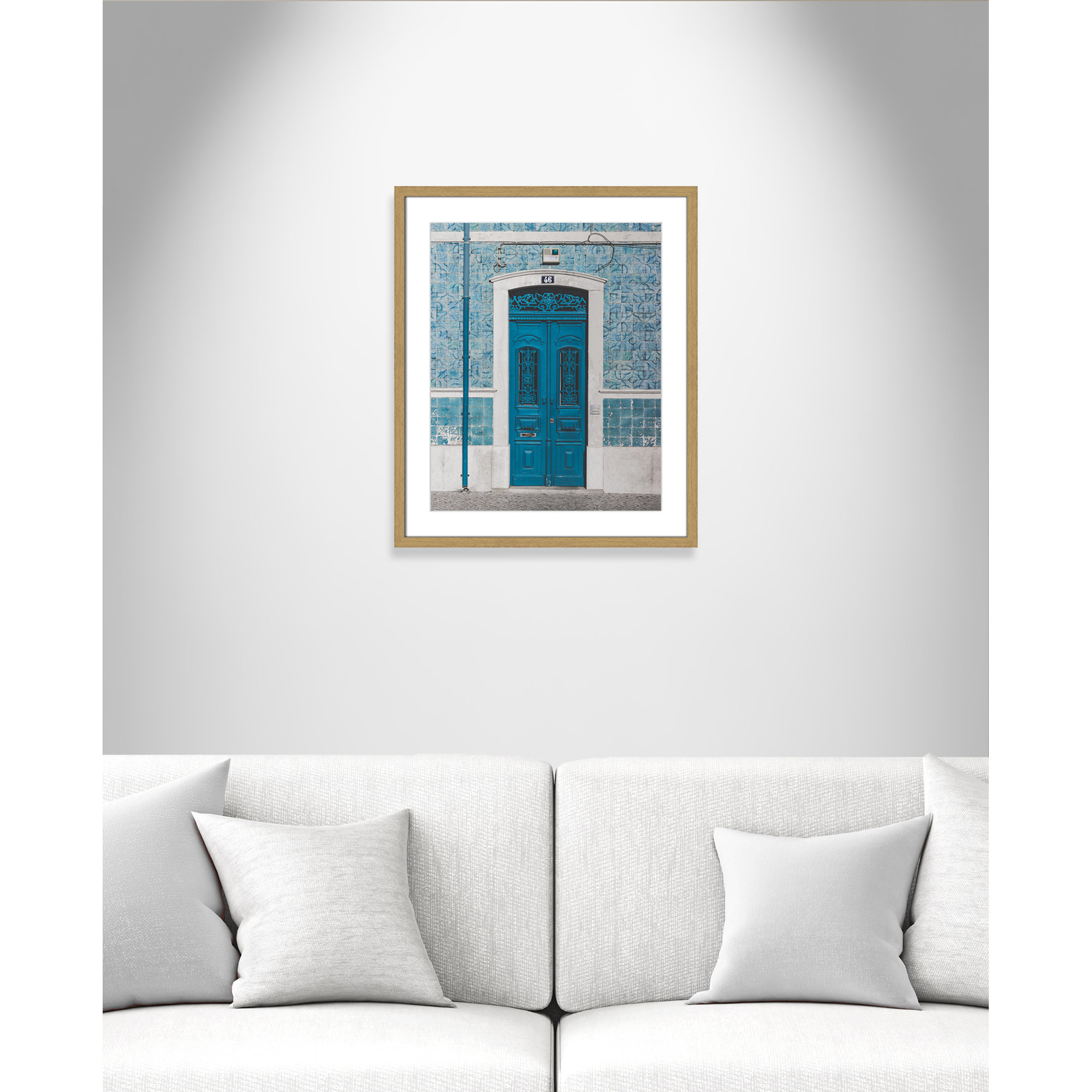 Blue Door Of Caldas De Rainha, Portugual by Catarina Carvalho, 25.5" H x 21.5" W x 0.75" D, Natural