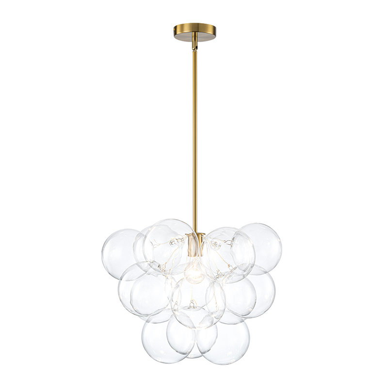 1-light Bubble Chandelier, Transparent